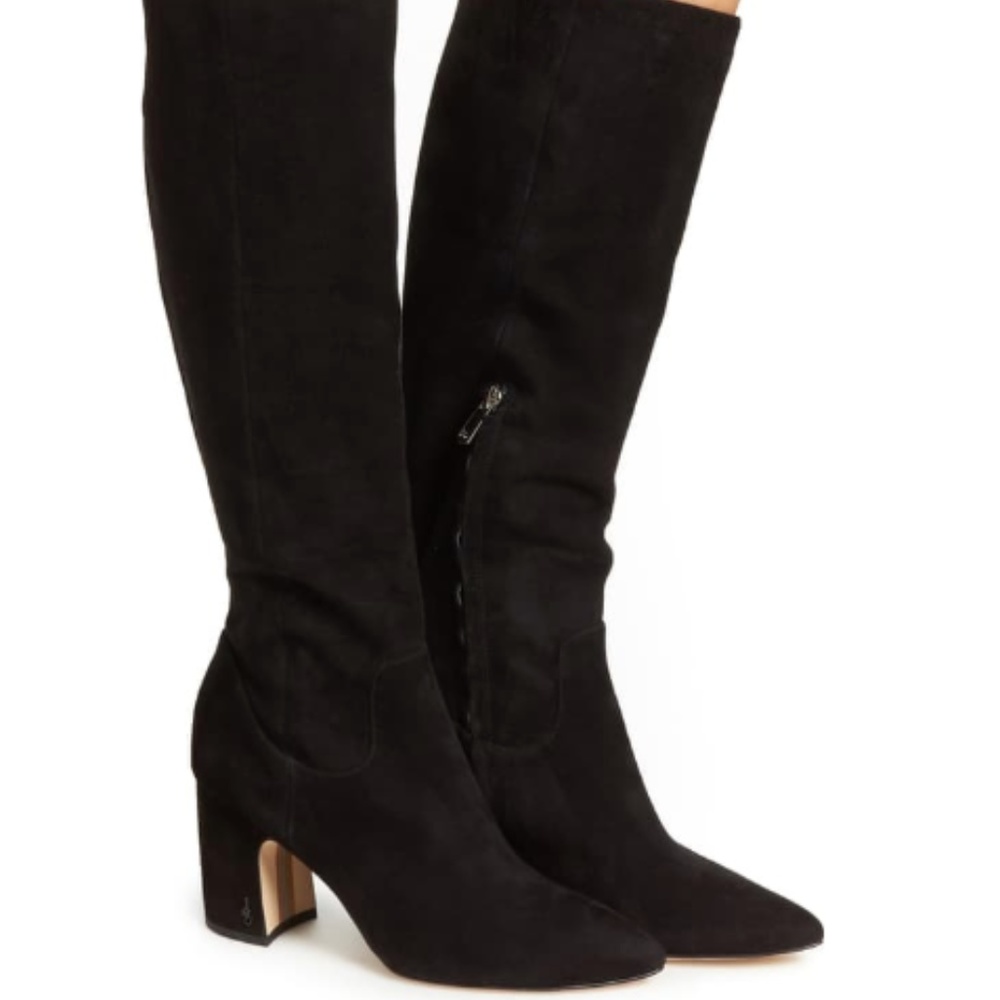 Sam Edelman Hai Black Suede Boots